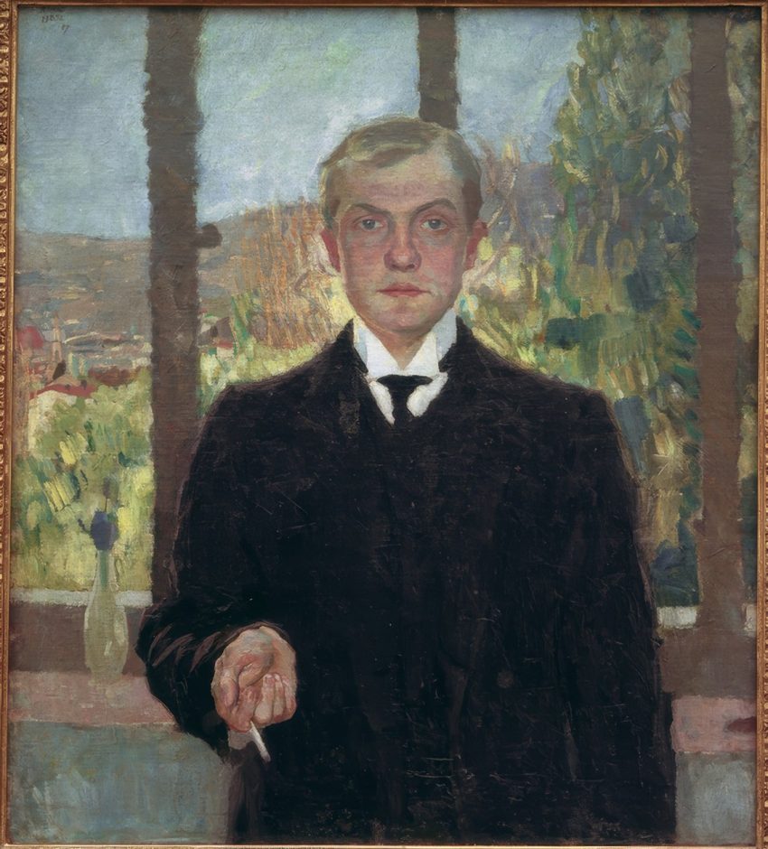 Zelfportret Florence Selbstbildnis Florenz Max Beckmann 1907