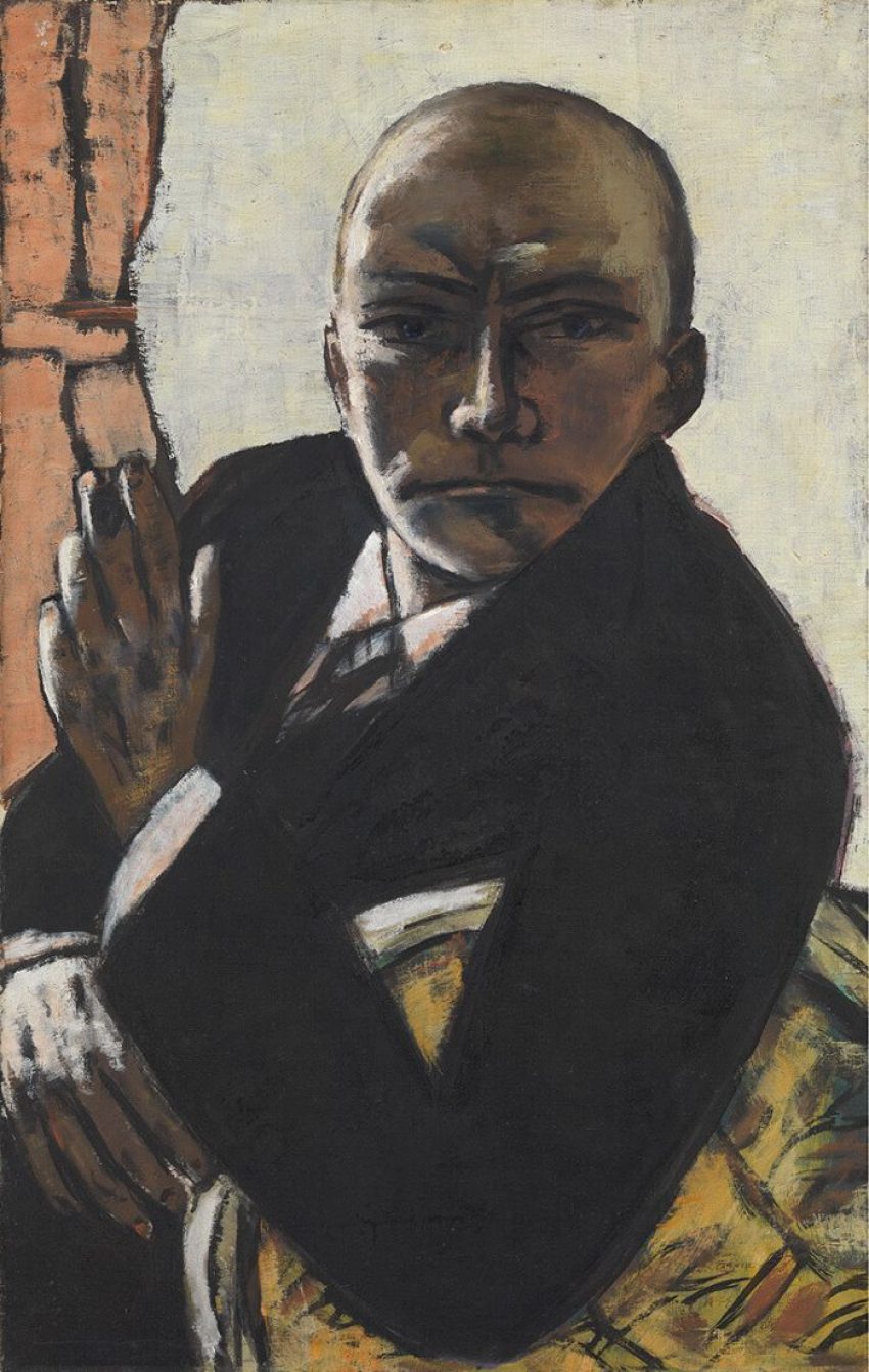 Selbstbildnis in schwarz Beckmann 1944