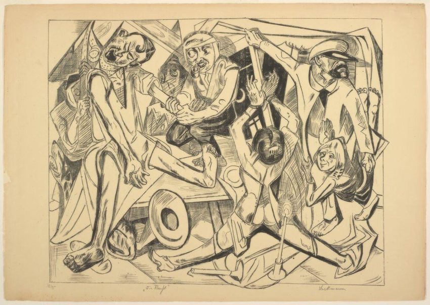 De Nacht plaat zeven uit Die Hölle The Night plate seven from Die Hölle Max Beckmann