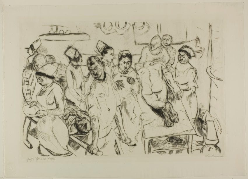 De grote operatie plaat achttien van Gesichter The Large Operation plate eighteen from Gesichter Max Beckmann