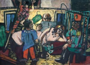 (1940) "Im Artistenwagen" (In de artiestenwagen), Max Beckmann