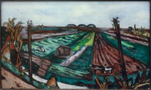(1944) "Polderlandschaft mit Hembrug" (Polderlandschap met Hembrug, Max Beckmann