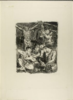 Throwing Dice Before the Cross plate six from "Sechs Lithographien zum Neuen Testament" (Het werpen van dobbelstenen voor het kruis plaat zes uit "Sechs Lithographien zum Neuen Testament"), Max Beckmann