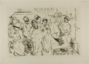 De grote operatie plaat achttien van Gesichter The Large Operation plate eighteen from Gesichter Max Beckmann