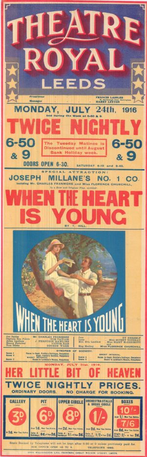 1916 When the Heart is Young The Theatre Royal Leeds