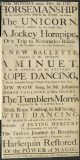 1787 Poster advertising a variety of theatre entertainments 1787