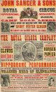 1894 wood type poster The Royal Circus Company Joh Sanger and Sons Leeds