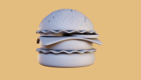 Hamburger 3d v3clay