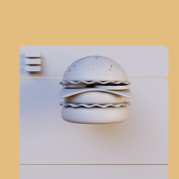 Hamburger 3d v4clay