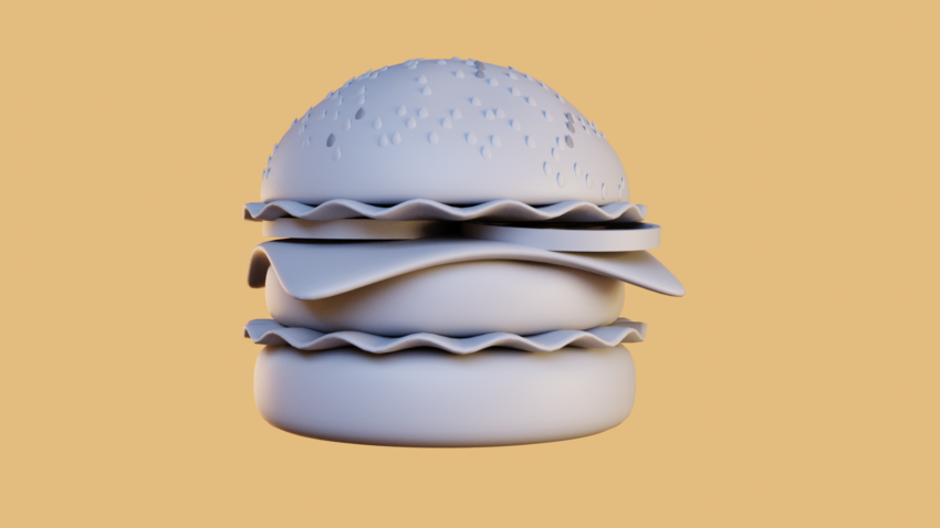 3D hamburger