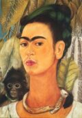 Detail van schilderij "Zelfportret met aap", 1938